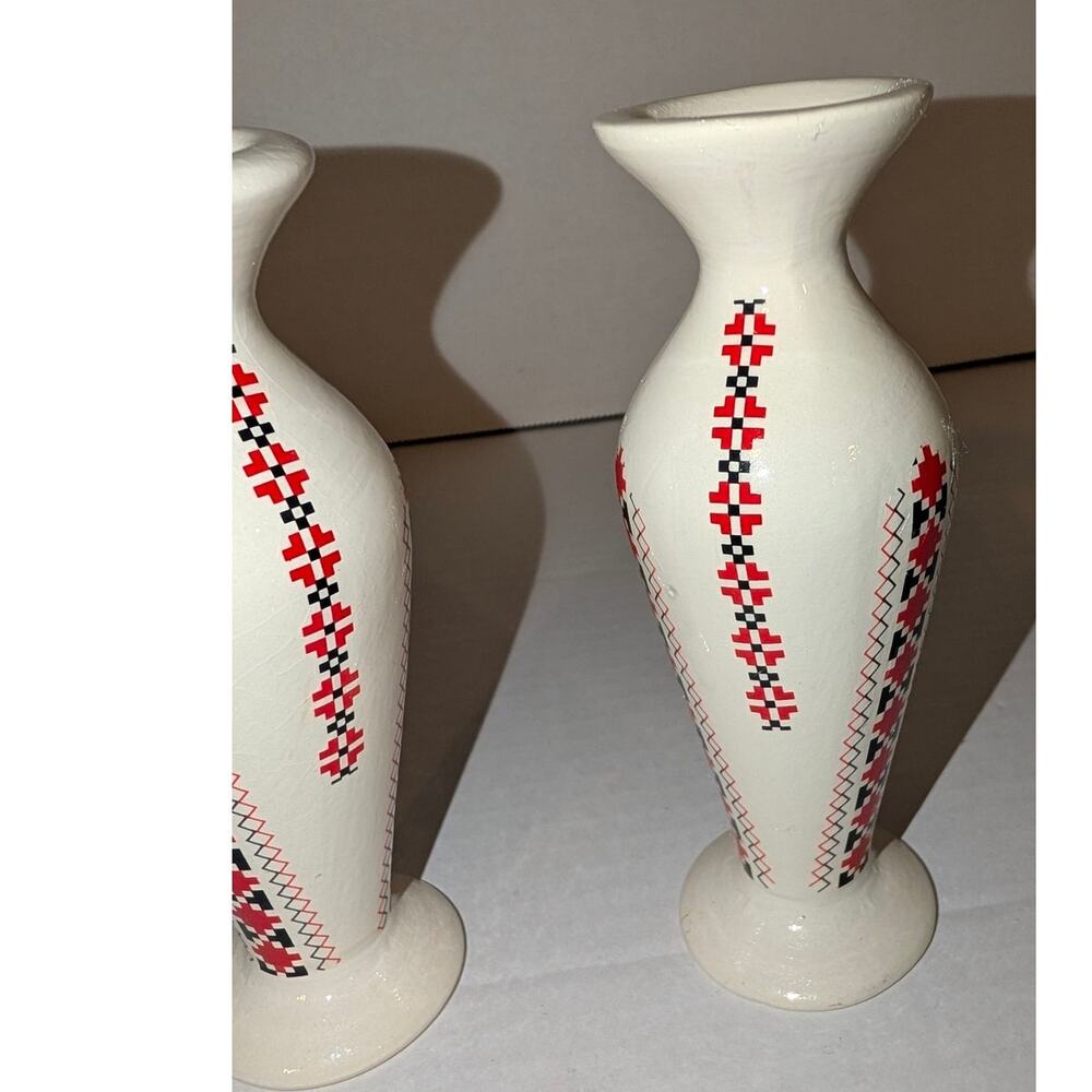 3 Vintage Beautiful Byd Vases Ukrainian Art Fantasy Hand Painted Original box - Picture 5 of 12